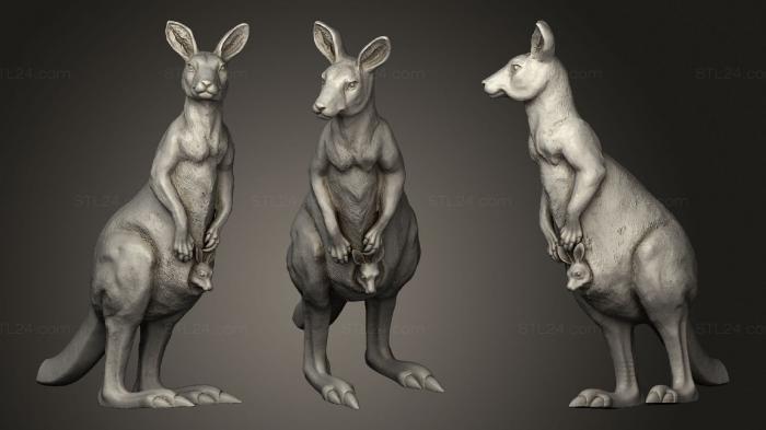 Animal figurines (Kangkuru, STKJ_2290) 3D models for cnc